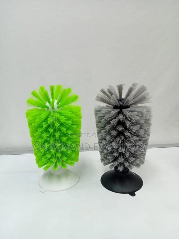 Glass Washing Brush With Suction to Stick on the Sink