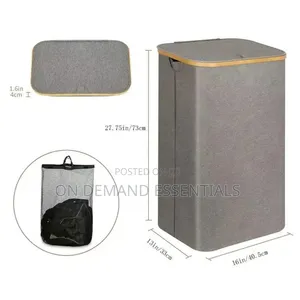 Foldable Laundry Basket With an Inner Bag