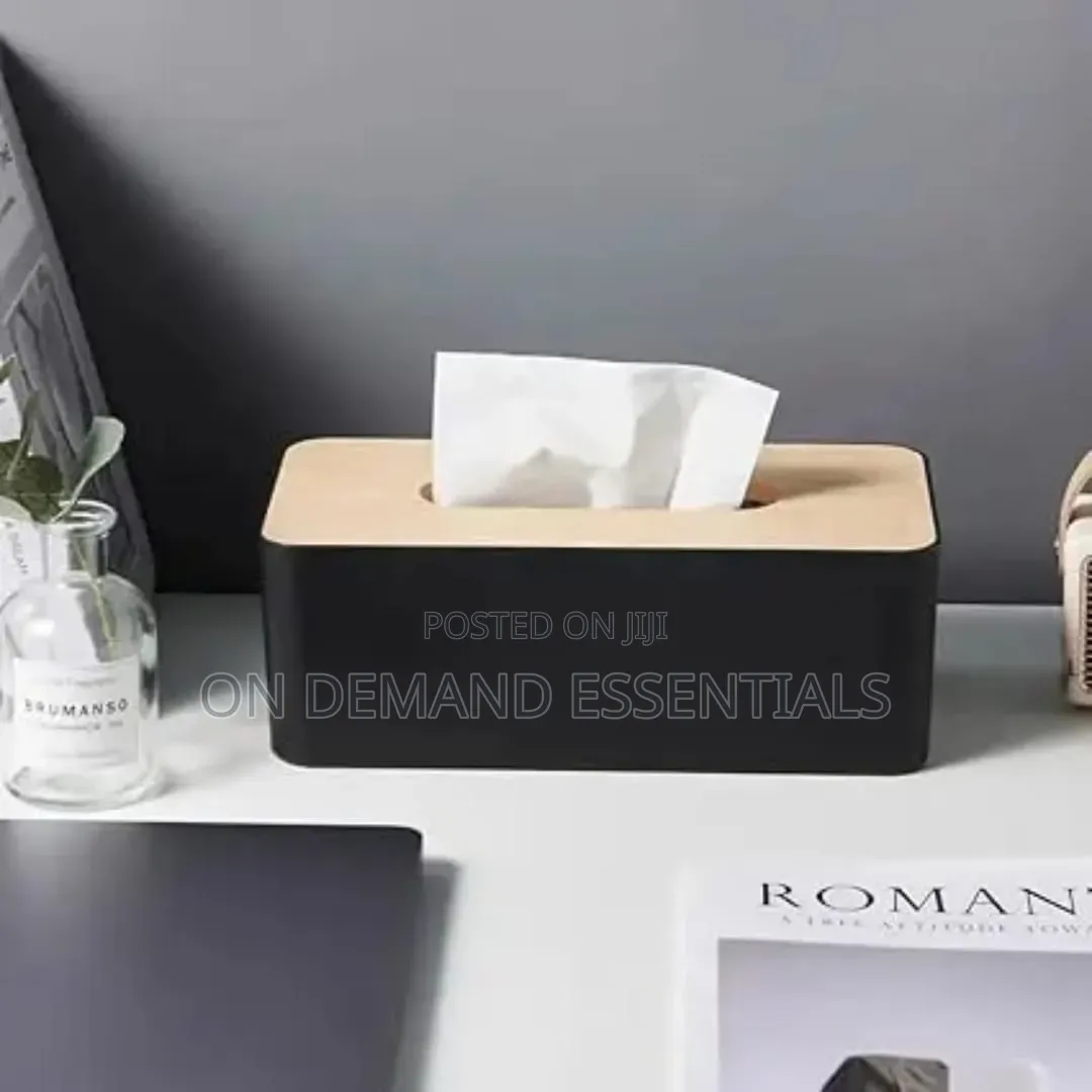 Napkin/ Serviette Holder With Bamboo Wood Cover