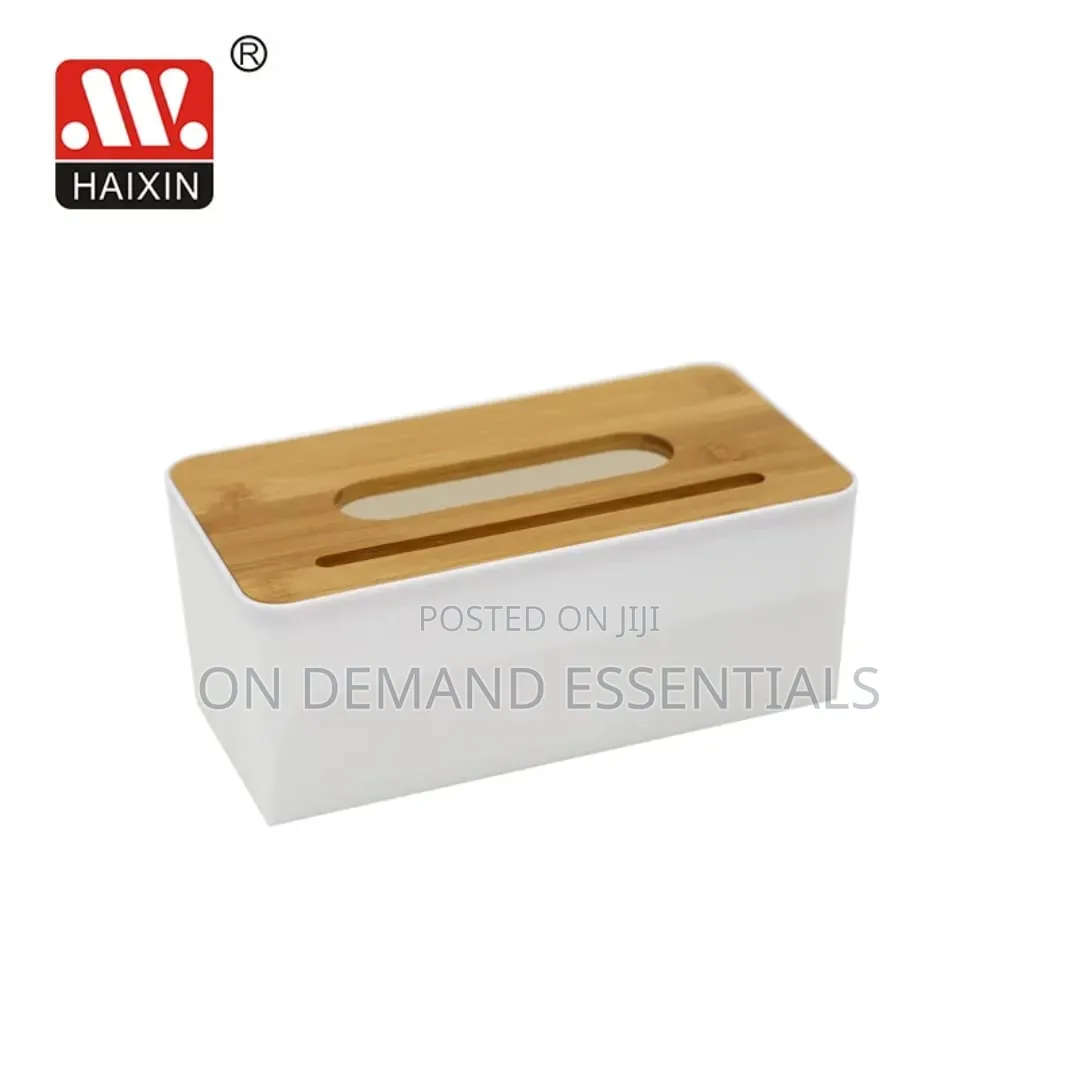 Napkin/ Serviette Holder With Bamboo Wood Cover