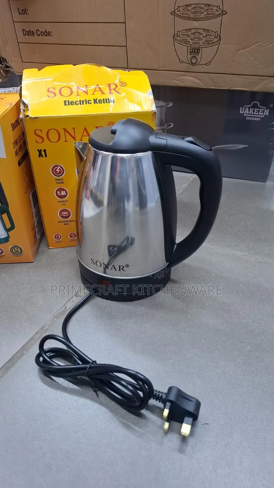Sonar X1 1.8L Stainless Steel Electric Kettle