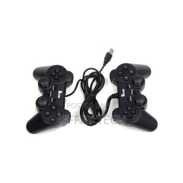 UCOM Wired Twin USB Game Gamepad Controller - Black