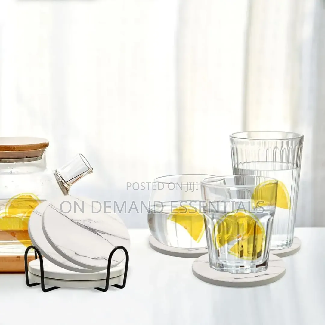 6 PCS Marble Style Ceramic Coasters