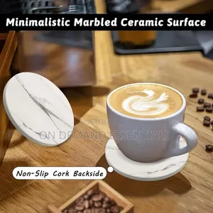 6 PCS Marble Style Ceramic Coasters