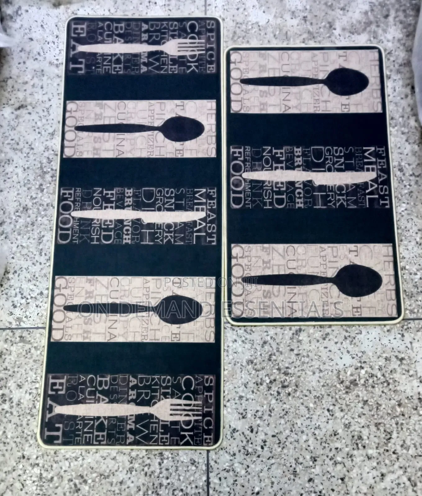 2pcs Kitchen Mats With Rubber Super Non-Slip Underside