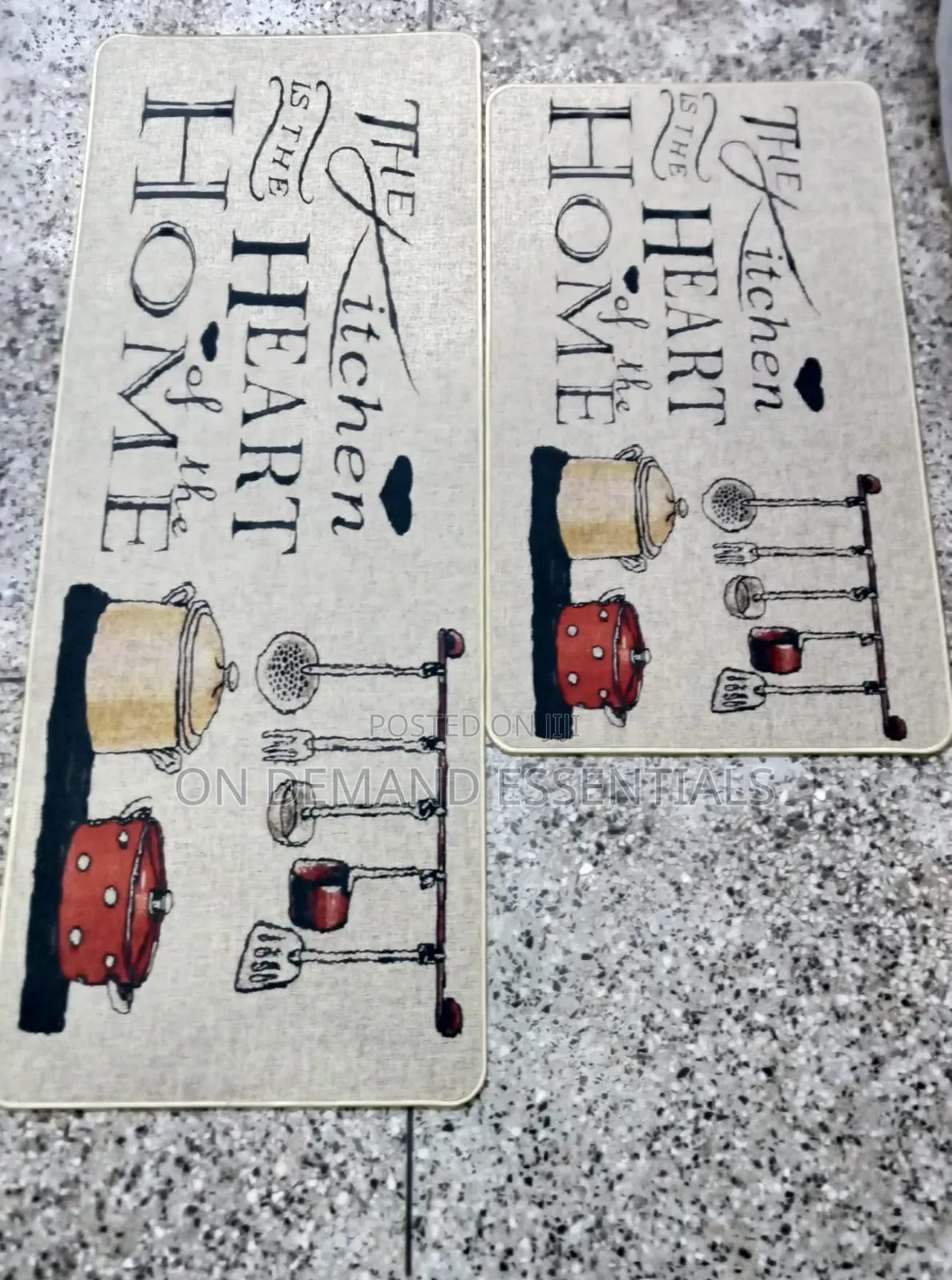 *2pcs Kitchen Mats With Rubber Super Non-Slip Underside