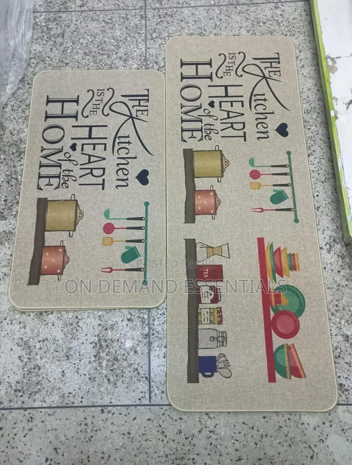 *2pcs Kitchen Mats With Rubber Super Non-Slip Underside