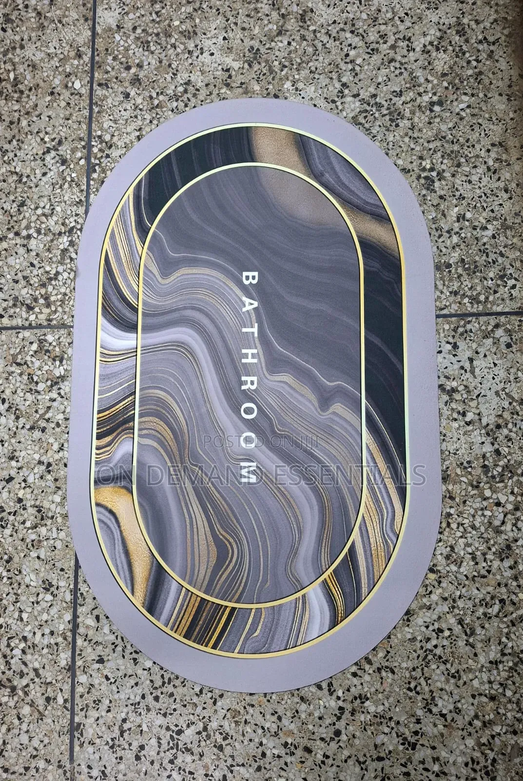 Big Size Oval 48*78cm* Bathroom/ Door Mats With Rubber Underside
