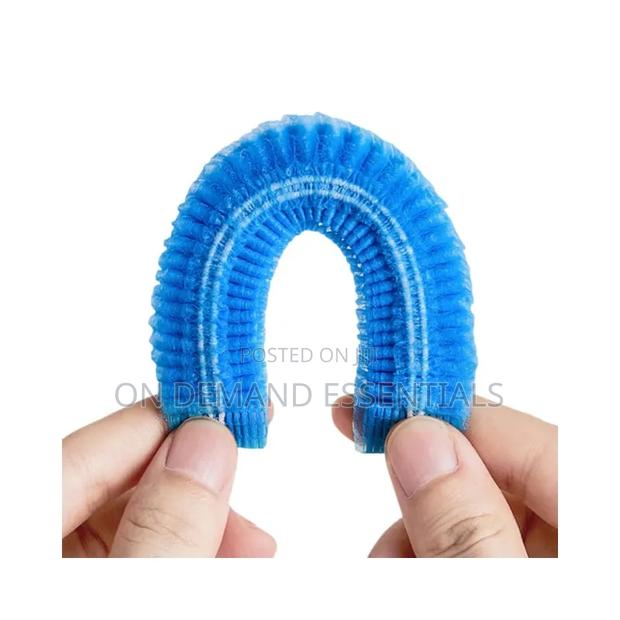 100pcs 19" Disposable Non Woven Hair Nets - thumbnail 2