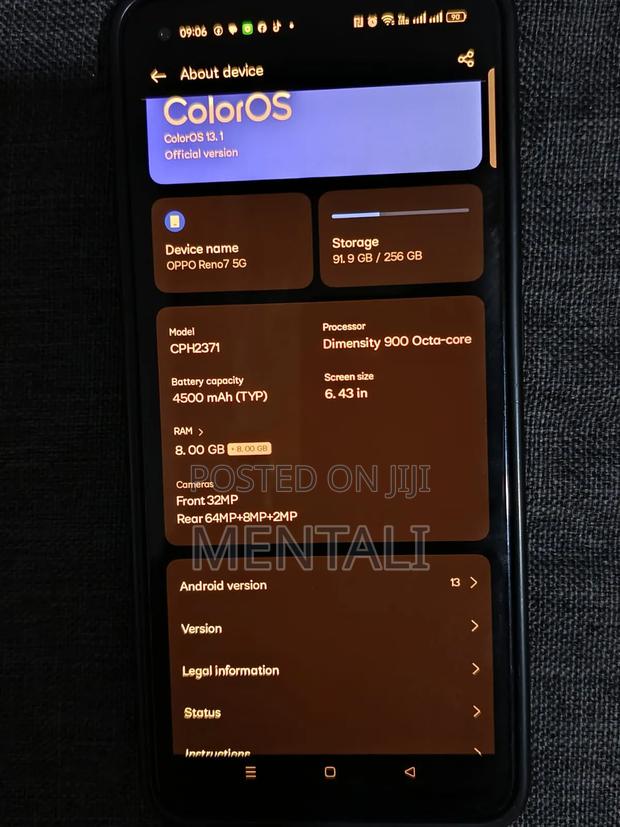 Oppo Reno 256 GB Blue - thumbnail 4