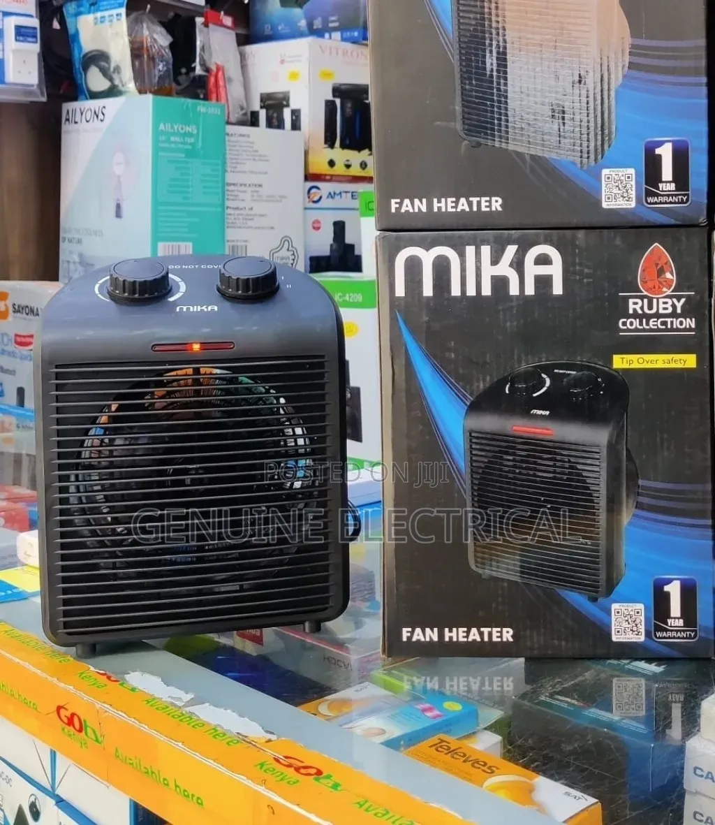 MIKA Fan Heater, 1000Watts-2000w, Grey MH105G