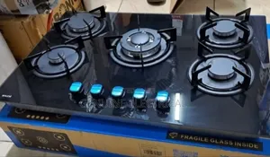 New Bolesi Inbuilt 5 Burner Full Gas Tampared Glass Cooker (Inbuilt)