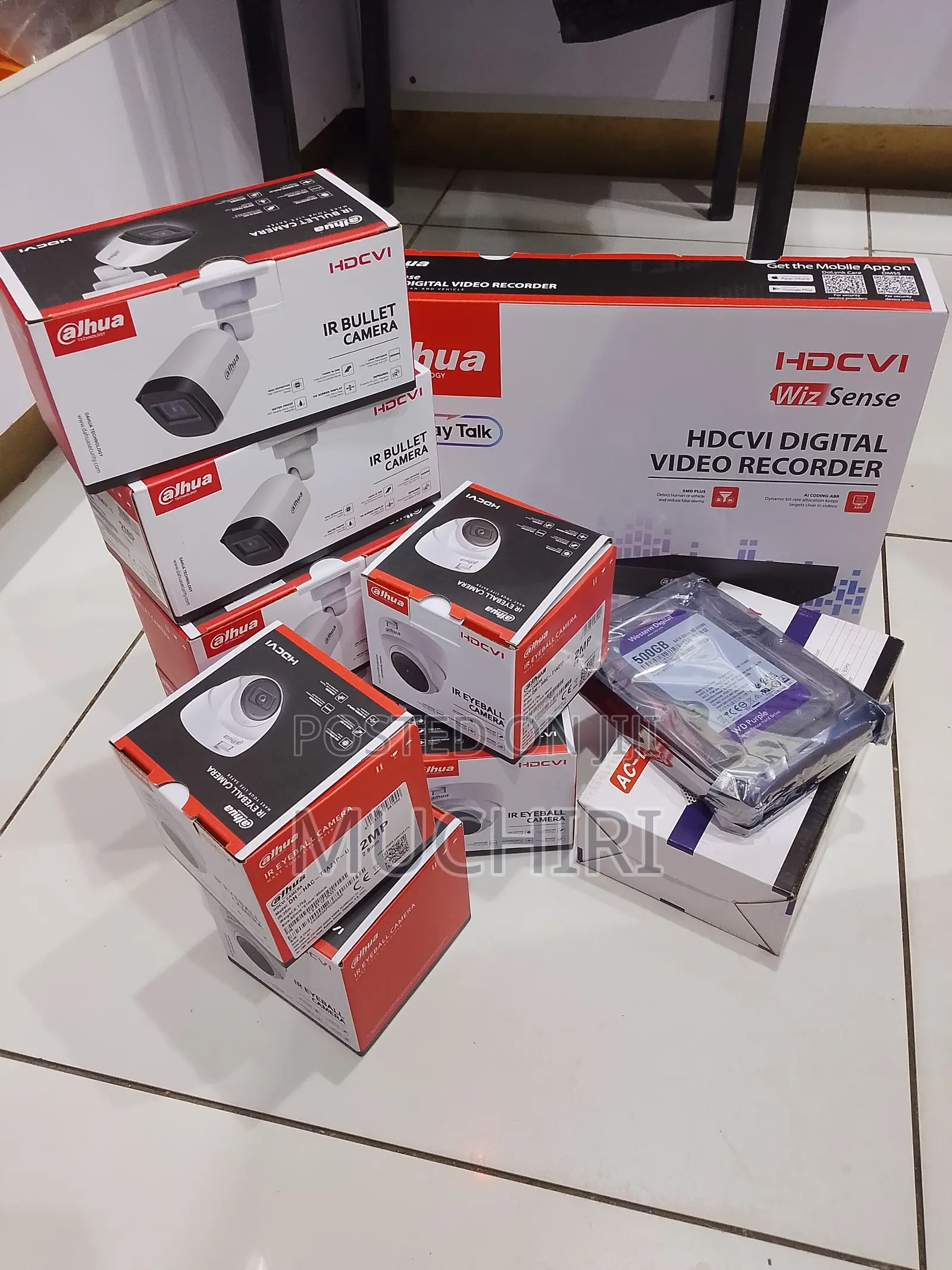 Super Dahua 8 Channel Kit CCTV Cameras Full Kit Security + 500gb HDD
