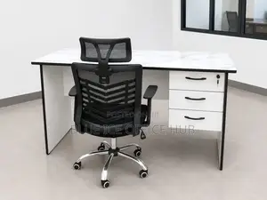 Office Workstation Desk With Headrest Chair