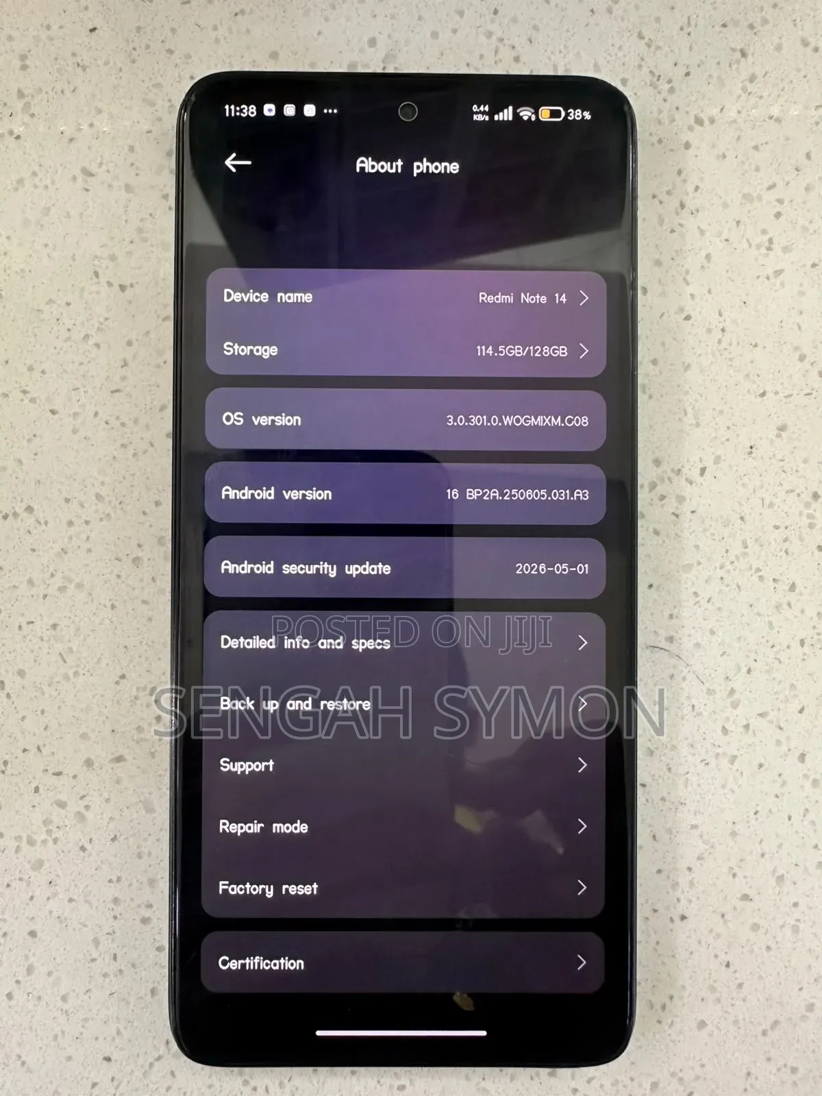 Xiaomi Redmi Note 14 4G 128 GB Black