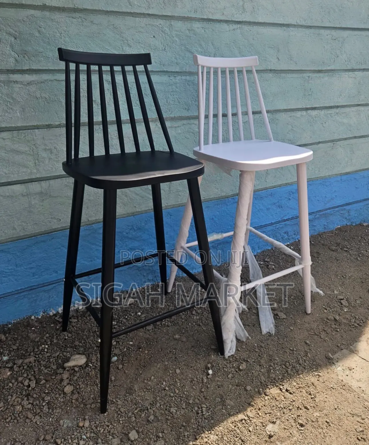 Waiting White and Black Chair Available
