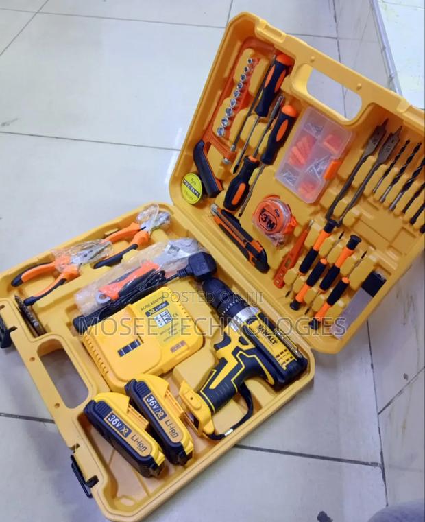 36V Cordless Drill Driver Kit With Complete Tool Set - main view