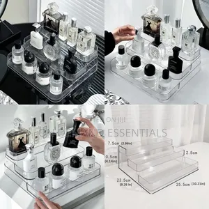 3 Step/Tier Clear Acrylic Perfume/Cosmetic Display Rack