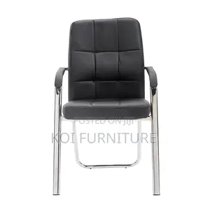 Office Chairs; Mid Back Leather Visitors Chairs With Armrests