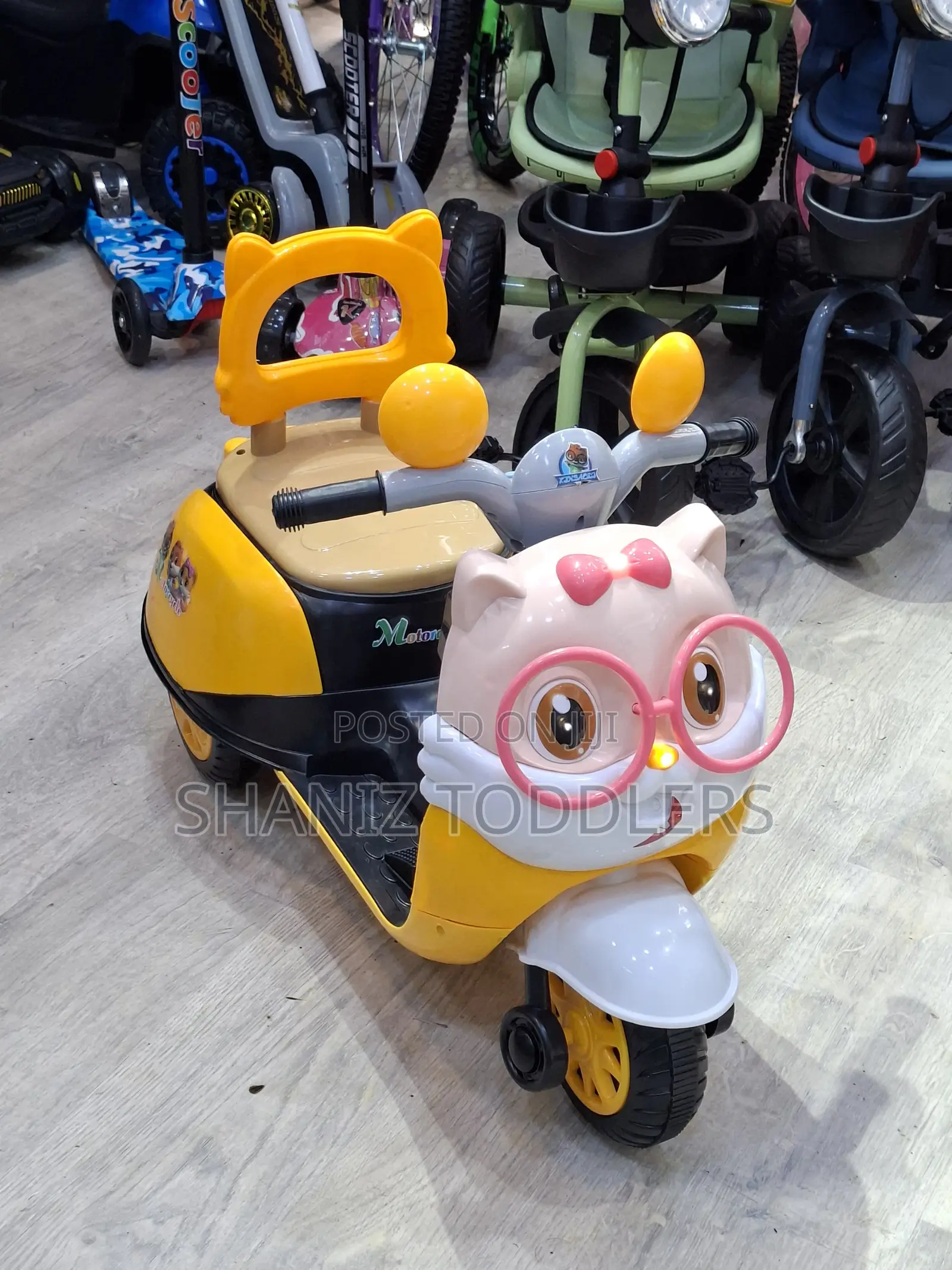 Kids Motorbike Ride-on Toy With Back Support