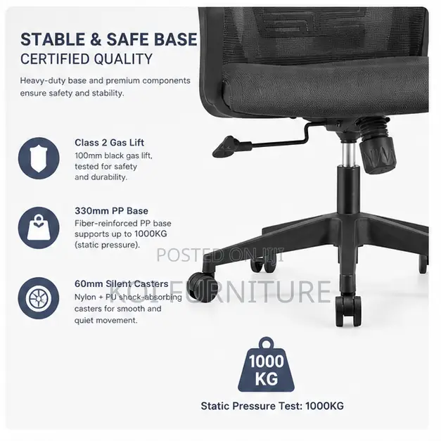 Office Chairs; Mesh Backrest Office Work Seat for Desks