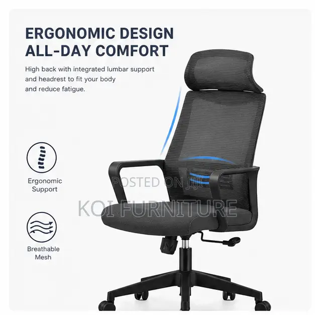 Office Chairs; Mesh Backrest Office Work Seat for Desks