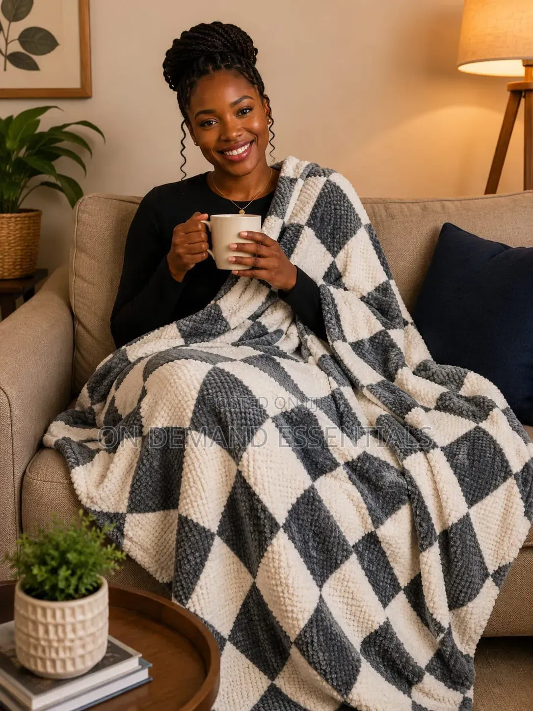 Luxury Textured Fleece Blanket Size:200×230cms
