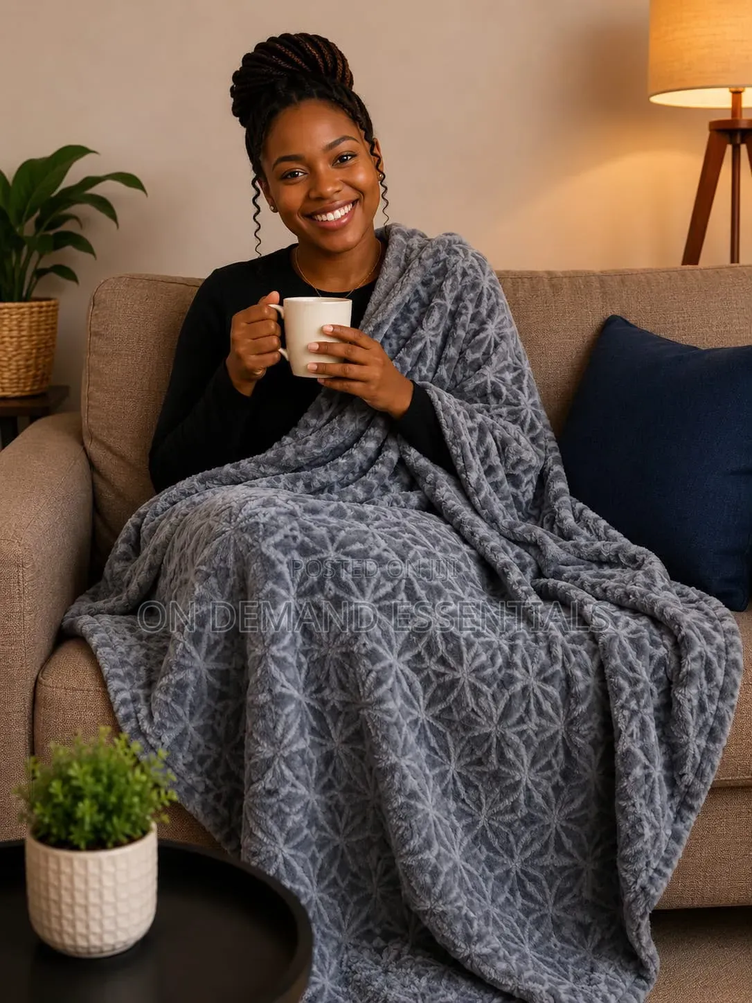 Luxury Textured Fleece Blanket Size:200×230cms