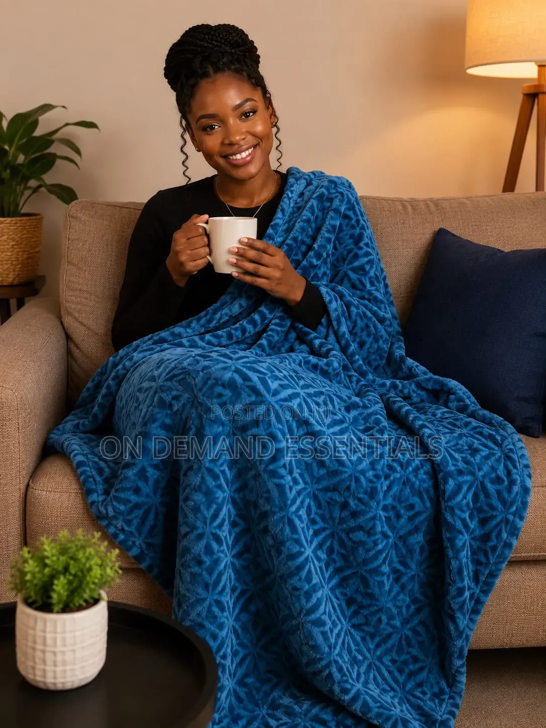 Luxury Textured Fleece Blanket Size:200×230cms