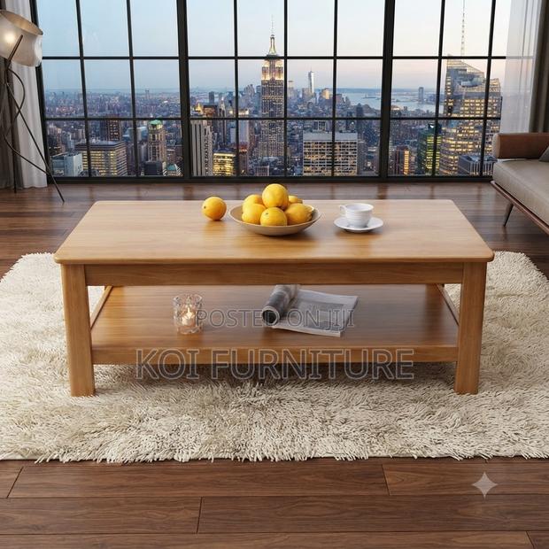 Coffee Table; Executive Natural Log Wooden Mahogany Coffee Table - thumbnail 4