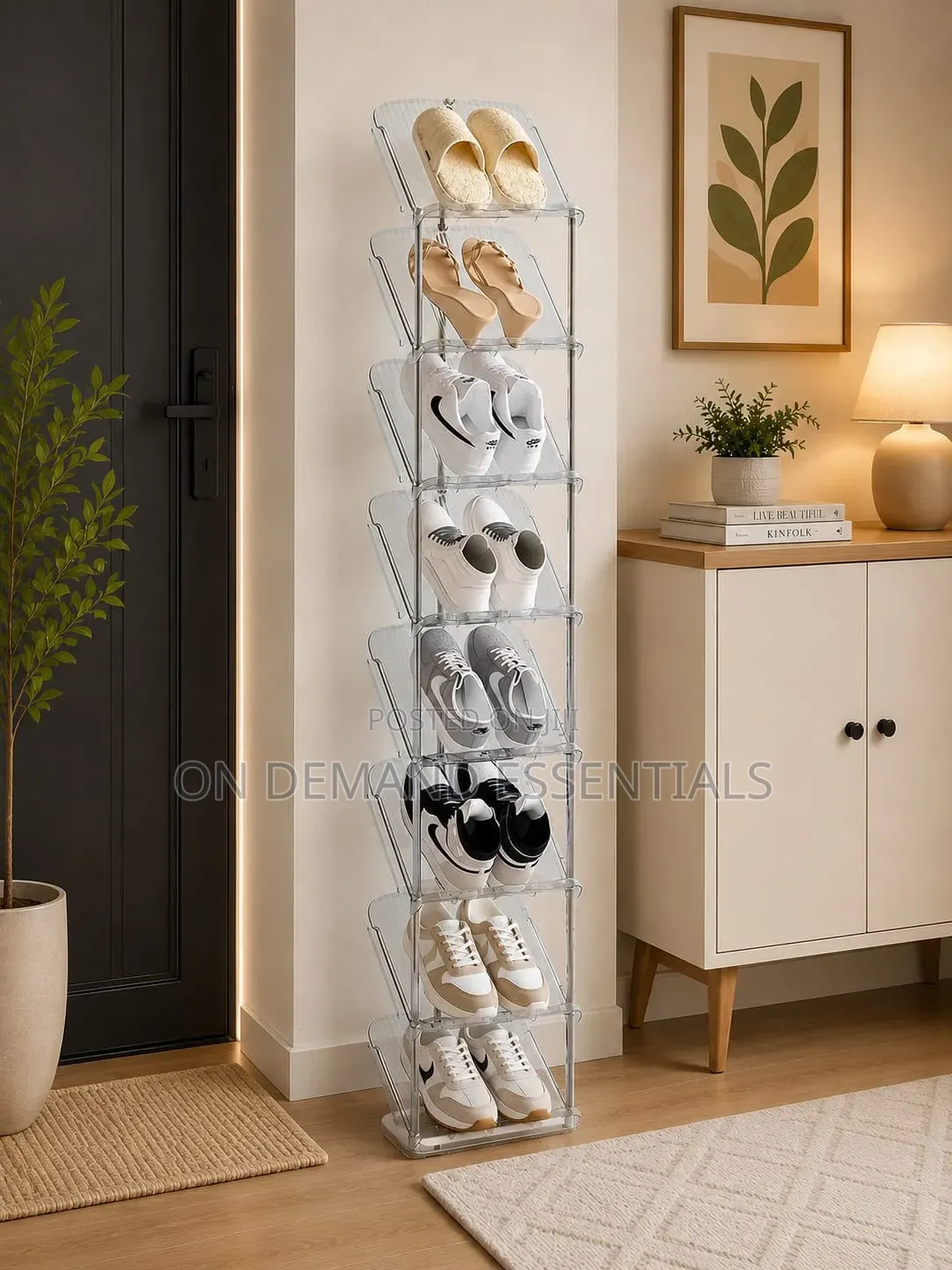 8 Tier String Acrylic Shoe Rack