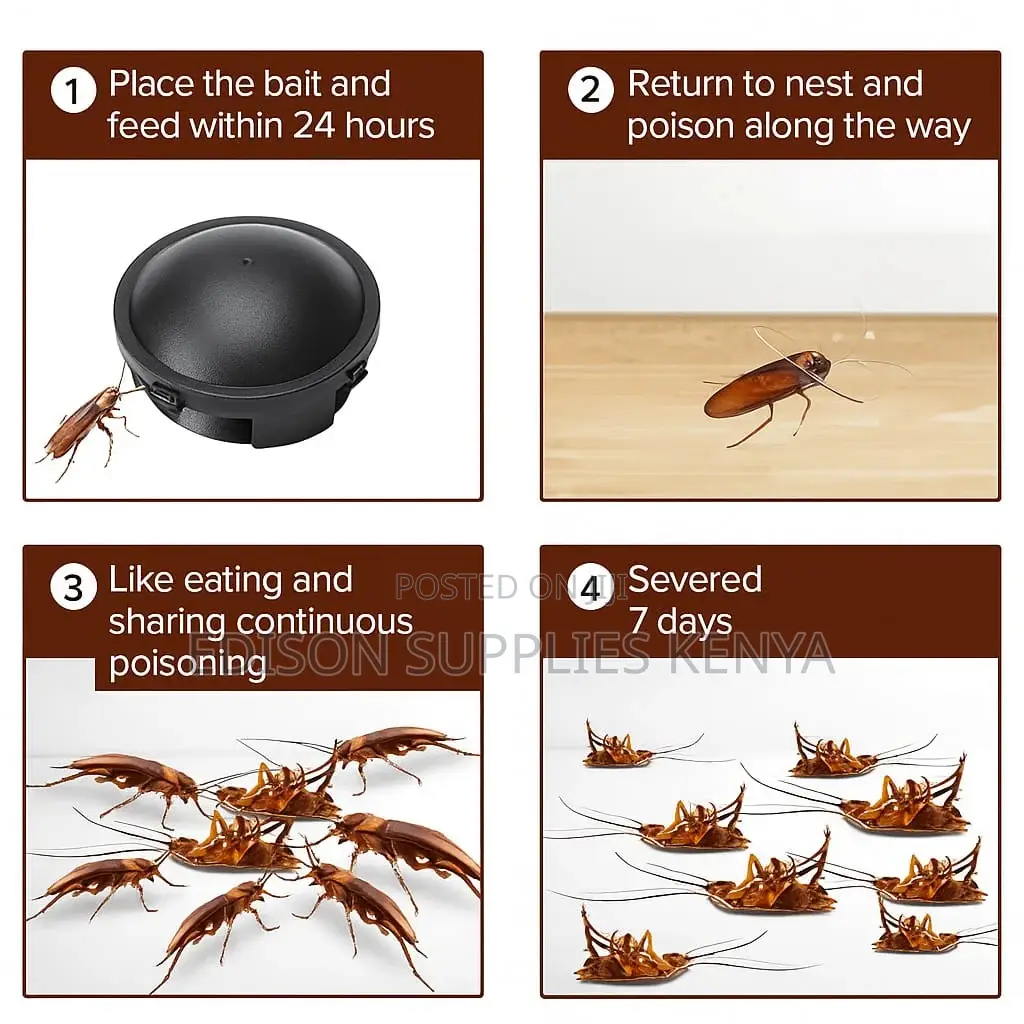 Cockroach Bait Box 3pcs Cockroach Gel Killer Roach Trap Pest Control
