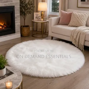 Fluffy Shaggy Bedside Carpet Size 100cm