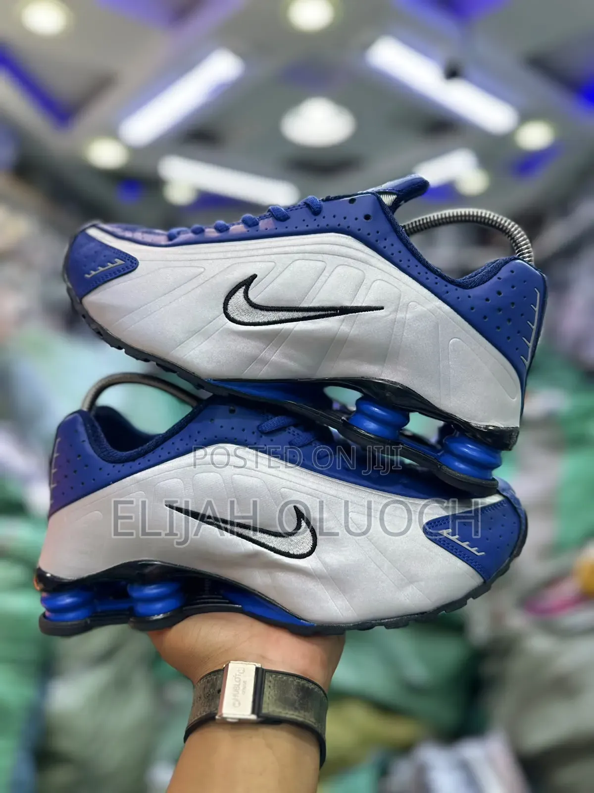 Nike Shox R4“ Blue Silver “ Quality Leather Size 40-45