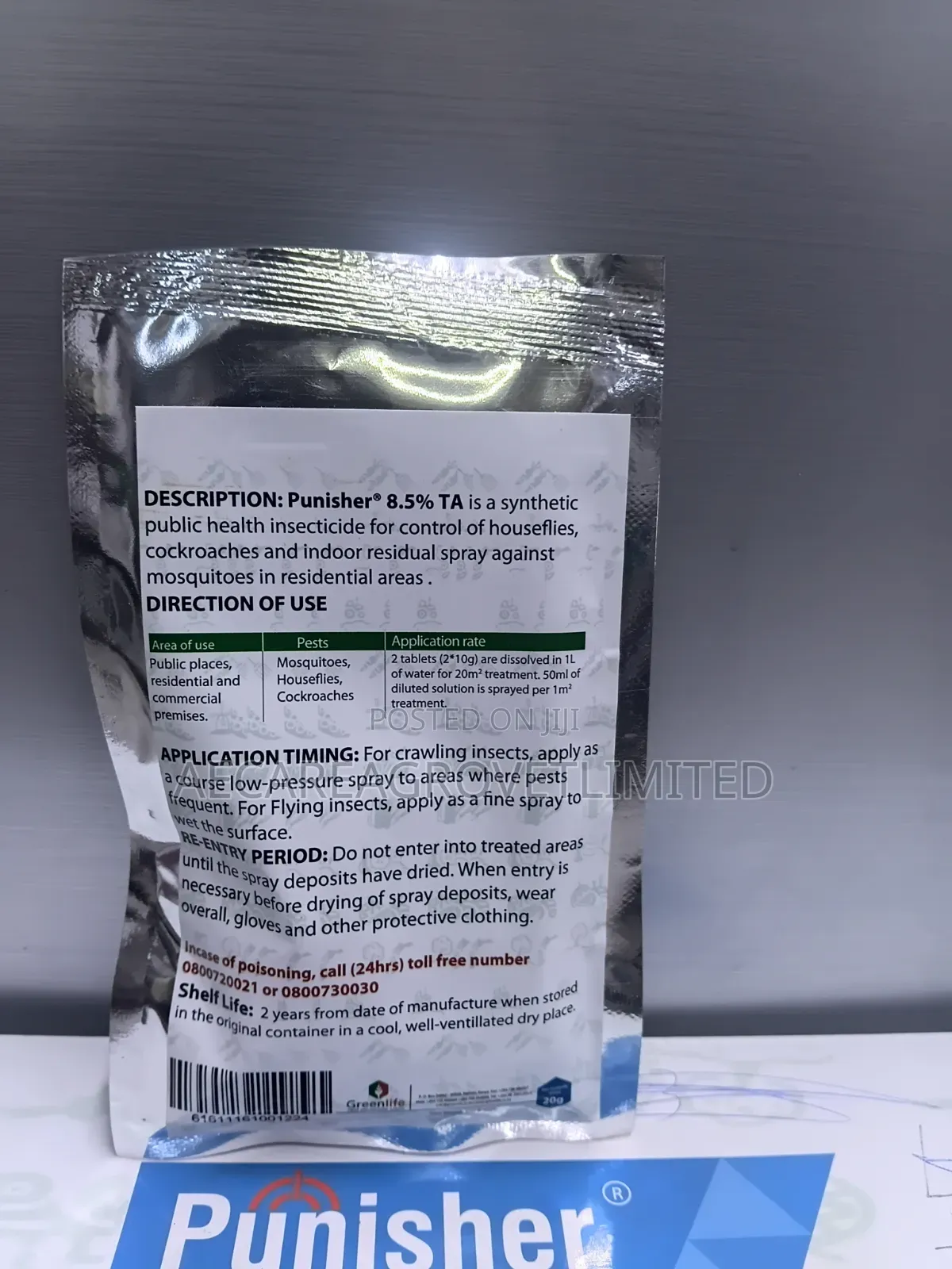 Punisher 85 Ta 20 G Insecticide Cockroach