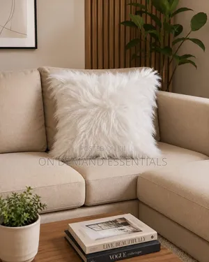 Simple Imitation Wool Plush Cushion Pillow Cover