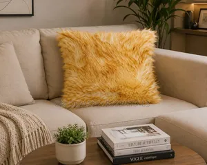 Simple Imitation Wool Plush Cushion Pillow Cover