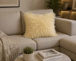 Simple Imitation Wool Plush Cushion Pillow Cover