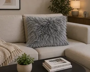 Simple Imitation Wool Plush Cushion Pillow Cover