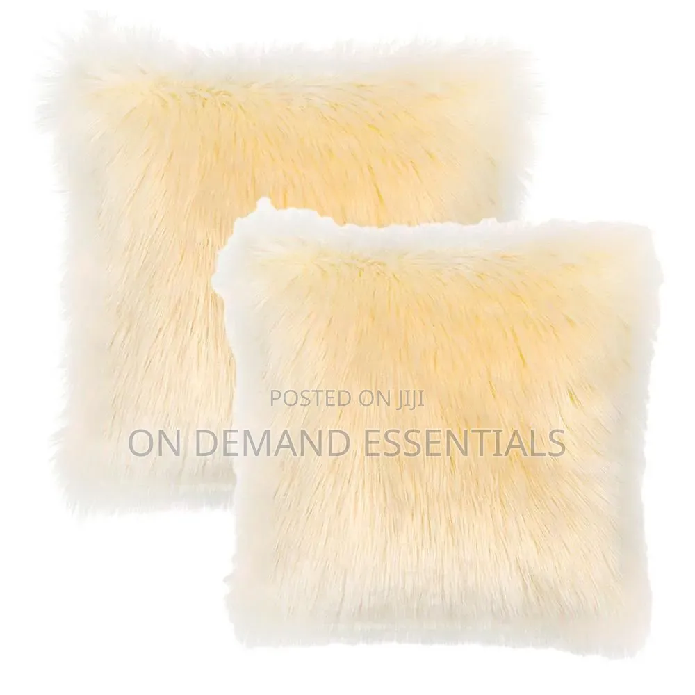 Simple Imitation Wool Plush Cushion Pillow Cover