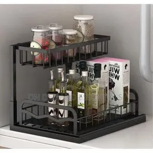 2 Tier Cabinet Spice Rack Organizer