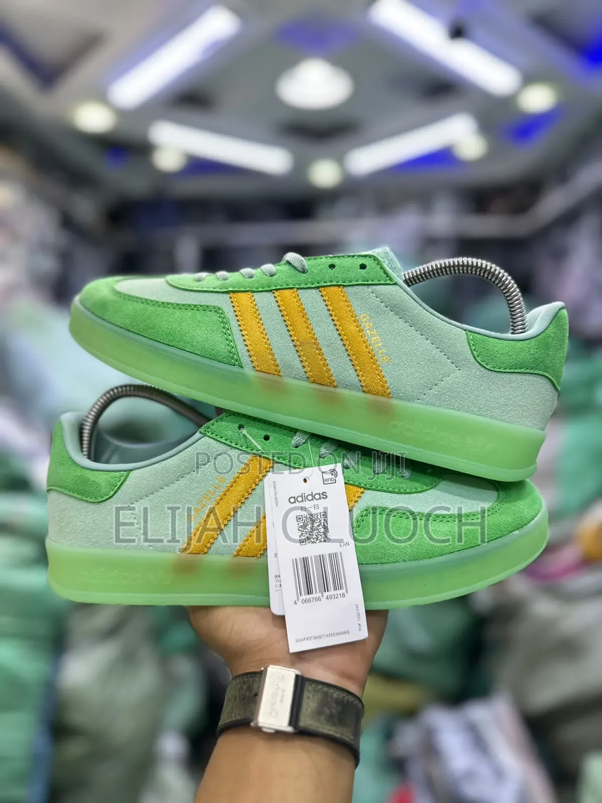 Adidas Gaezelle Indoor “Hazzy Green “ Quality Leather