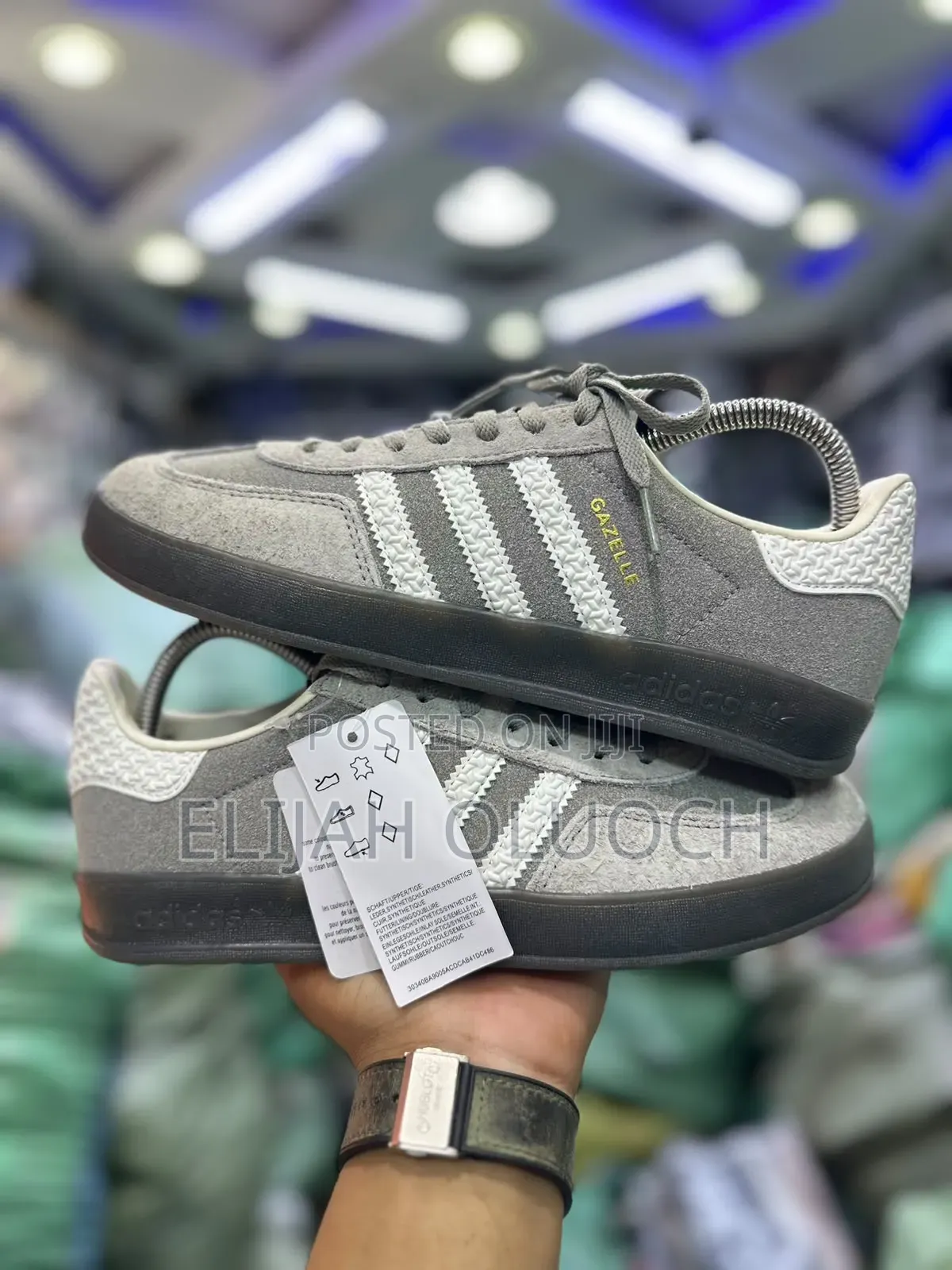 Adidas Gaezelle Indoor “Grey “ Quality Leather Size 39-45
