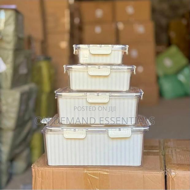 4 PCS Food Grade Eco-Friendly Moisture Proof Fridge Containers - thumbnail 2