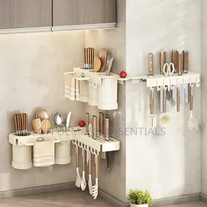 Multifunctional Wall Mounted Cutlery Storage Rack