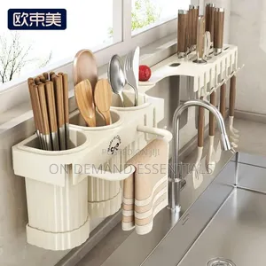 Multifunctional Wall Mounted Cutlery Storage Rack