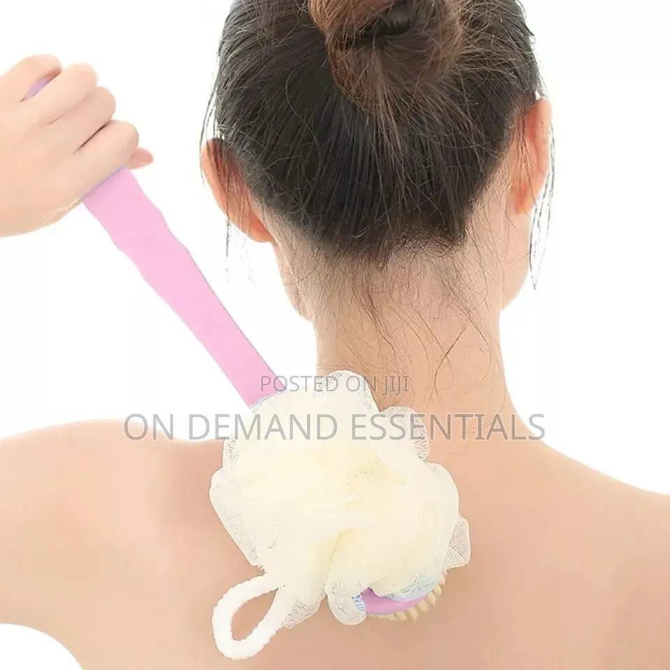 Double Sided Bath Back Scrubber With Long Handle