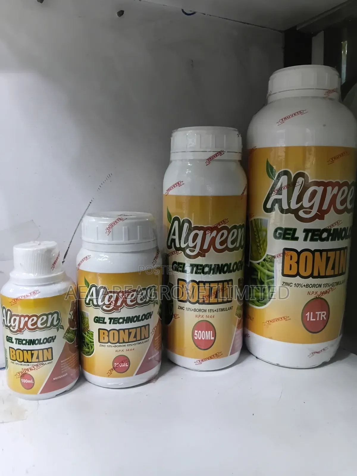 Bonzin Algreen Gel Technology Foliar Fertilizer 100ml, 250ml,500ml, 1L