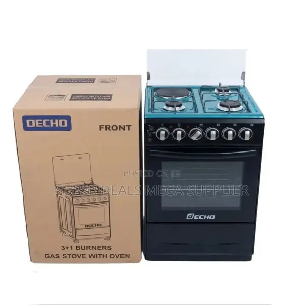 Contemporary Free Standing 4 Gas Cooker Burner With Electric Oven