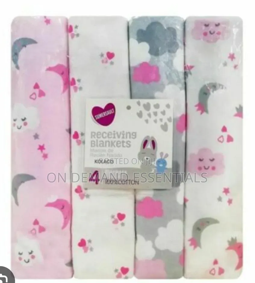 4pc Baby Receiving Blanket